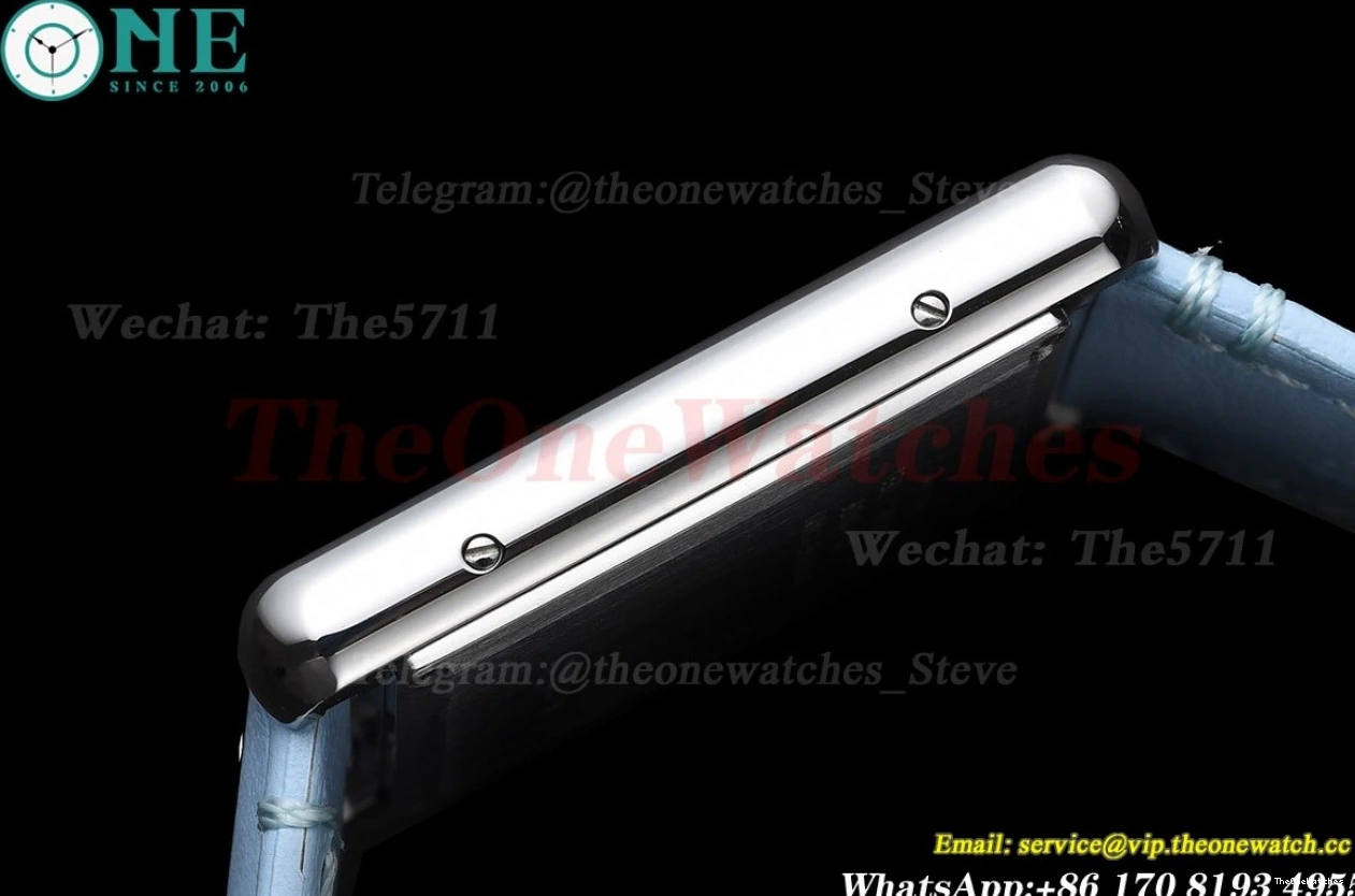 Quartz Leather White Strap LE Blue dial SS Small On Tank K11F Must 0330